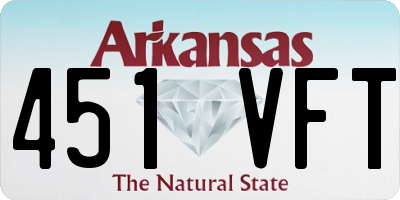 AR license plate 451VFT
