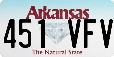 AR license plate 451VFV