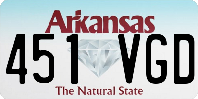 AR license plate 451VGD