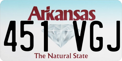 AR license plate 451VGJ