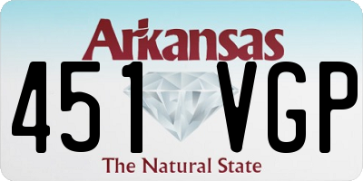 AR license plate 451VGP