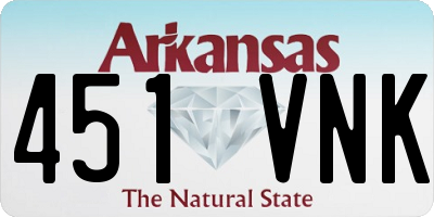 AR license plate 451VNK