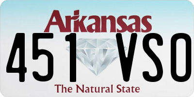 AR license plate 451VSO