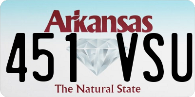 AR license plate 451VSU