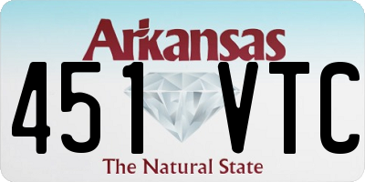 AR license plate 451VTC