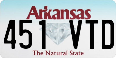 AR license plate 451VTD