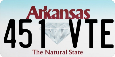 AR license plate 451VTE
