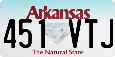AR license plate 451VTJ
