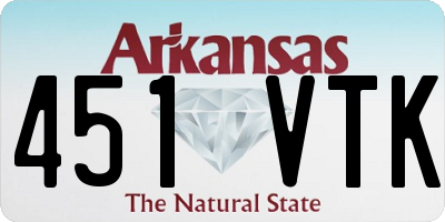 AR license plate 451VTK