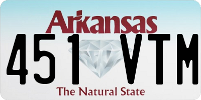 AR license plate 451VTM