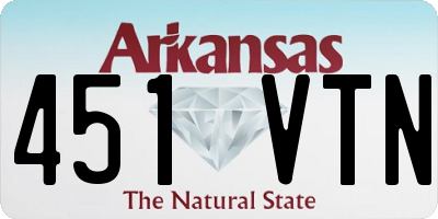 AR license plate 451VTN