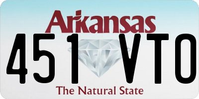AR license plate 451VTO