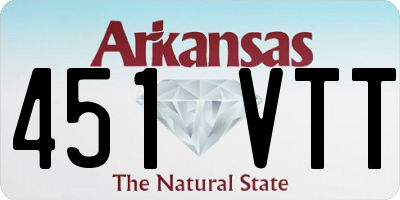AR license plate 451VTT
