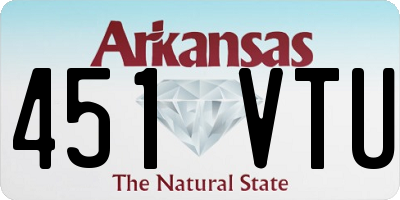 AR license plate 451VTU