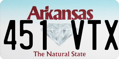 AR license plate 451VTX