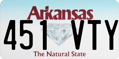 AR license plate 451VTY