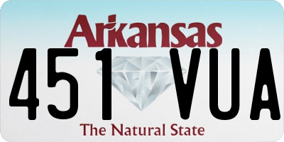 AR license plate 451VUA