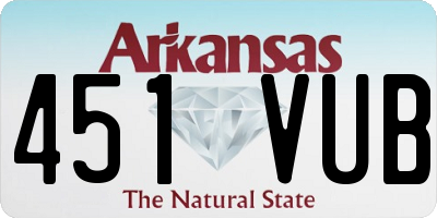 AR license plate 451VUB