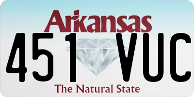 AR license plate 451VUC