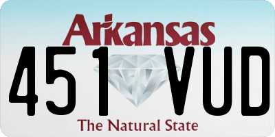 AR license plate 451VUD