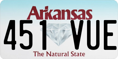 AR license plate 451VUE