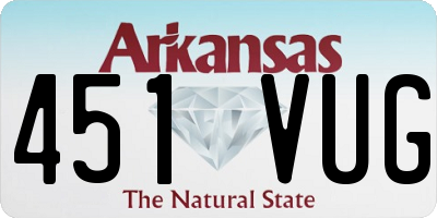 AR license plate 451VUG