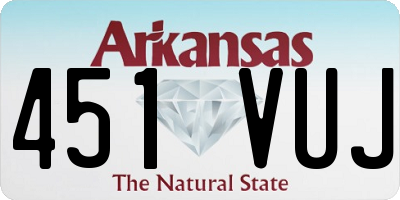 AR license plate 451VUJ