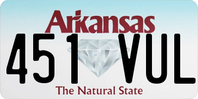 AR license plate 451VUL