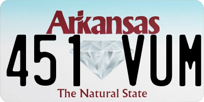 AR license plate 451VUM