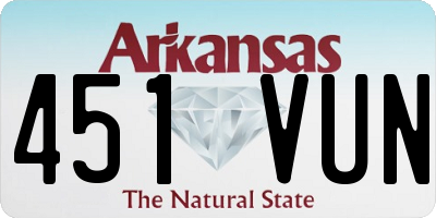 AR license plate 451VUN