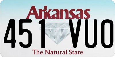 AR license plate 451VUO