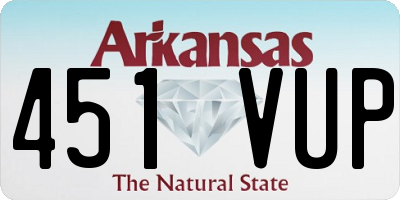 AR license plate 451VUP