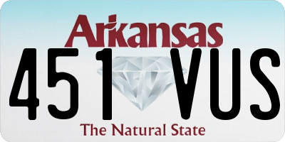 AR license plate 451VUS