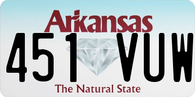 AR license plate 451VUW