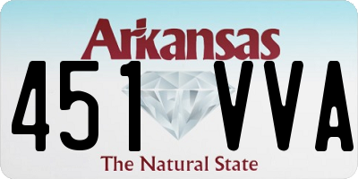 AR license plate 451VVA