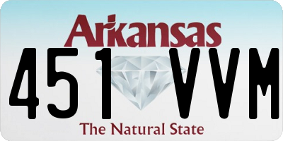 AR license plate 451VVM