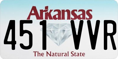AR license plate 451VVR