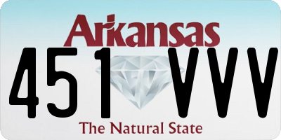 AR license plate 451VVV