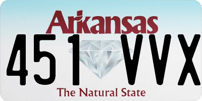 AR license plate 451VVX