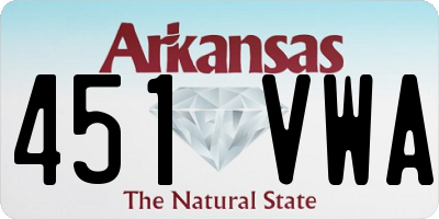 AR license plate 451VWA