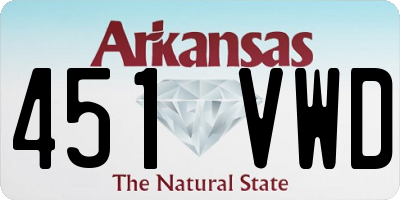 AR license plate 451VWD