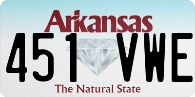AR license plate 451VWE