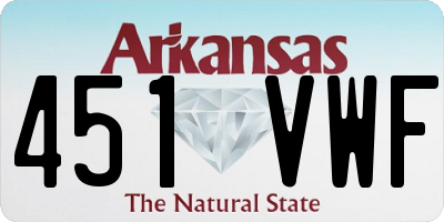 AR license plate 451VWF