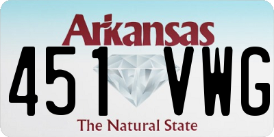 AR license plate 451VWG