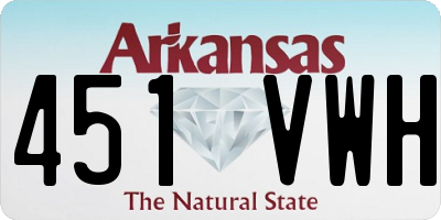 AR license plate 451VWH