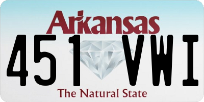 AR license plate 451VWI