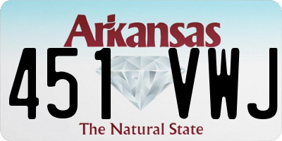 AR license plate 451VWJ