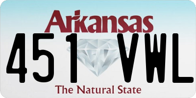 AR license plate 451VWL