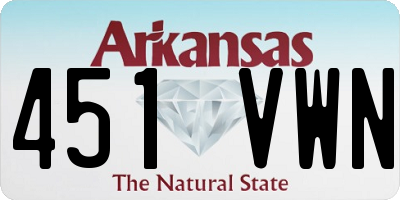 AR license plate 451VWN