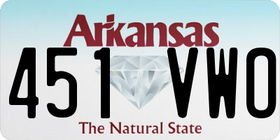 AR license plate 451VWO